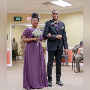 Azazie Aaliyah Bridesmaid Dress Size A12 Plum